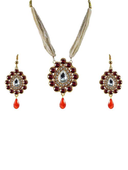 red brass pendants and earring - 18796994 - Very Small Image - 1