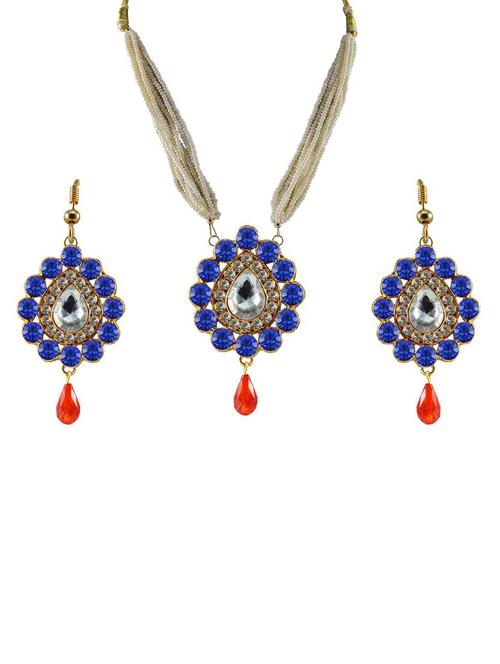 blue brass pendants and earring - 18797029 - Very Small Image - 1