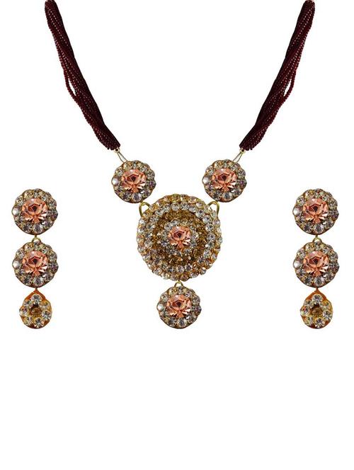 multi colored brass pendants and earring - 18797070 - Very Small Image - 1