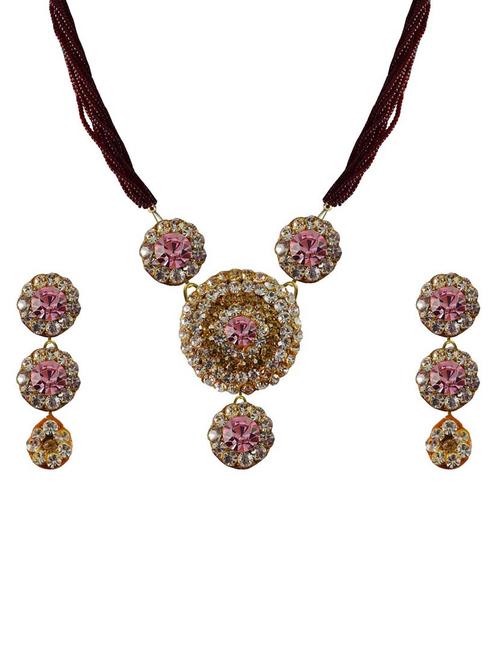 multi colored brass pendants and earring - 18797073 - Very Small Image - 1