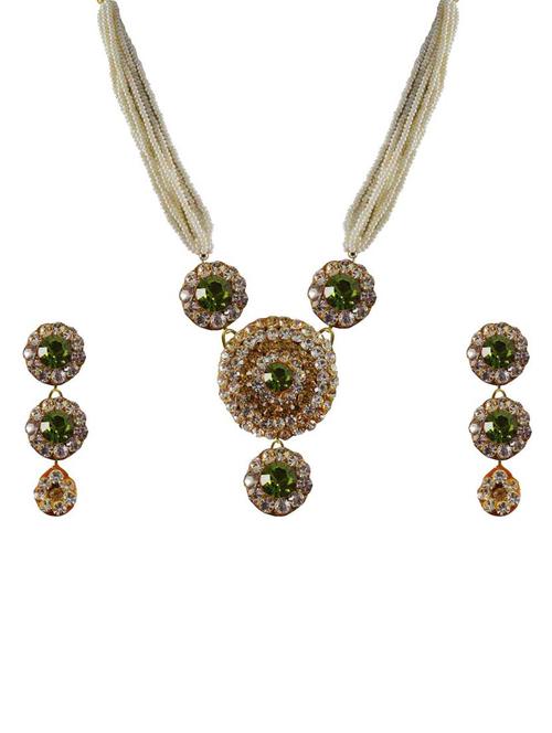 multi colored brass pendants and earring - 18797128 - Very Small Image - 1