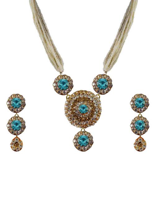 multi colored brass pendants and earring - 18797131 - Very Small Image - 1