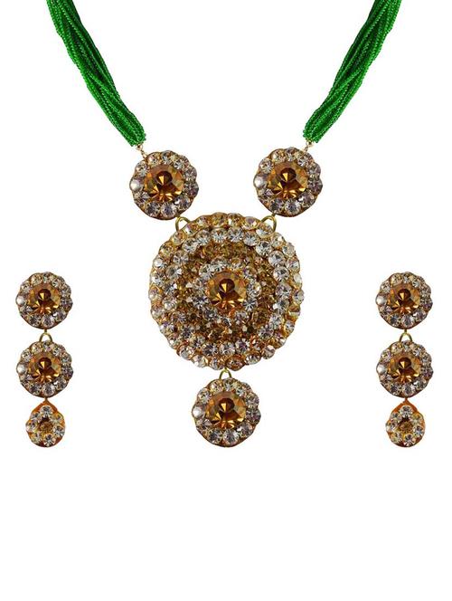 multi colored brass pendants and earring - 18797144 - Very Small Image - 1