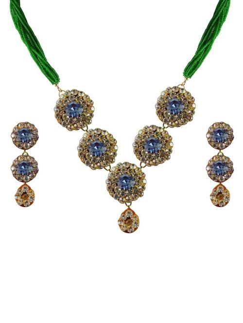 multi colored brass pendants and earring - 18797179 - Very Small Image - 1