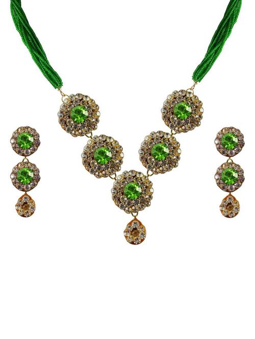 multi colored brass pendants and earring - 18797192 - Very Small Image - 1