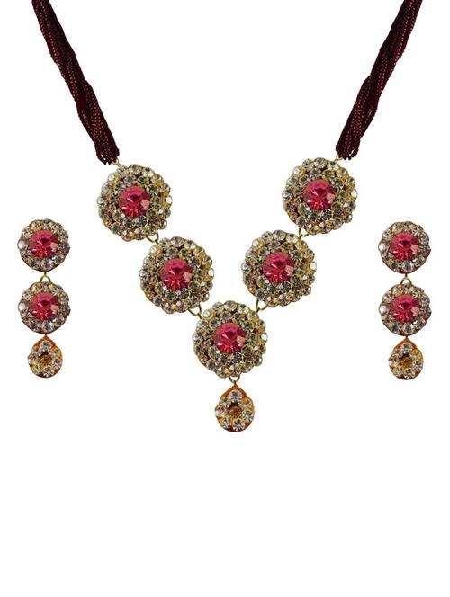 multi colored brass pendants and earring - 18797218 - Very Small Image - 1