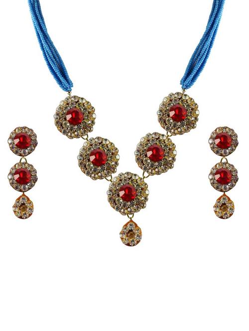 multi colored brass pendants and earring - 18797280 - Very Small Image - 1