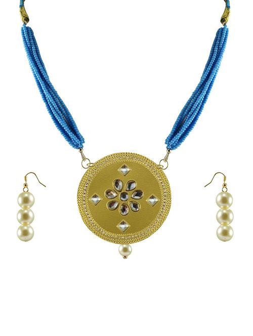 multi colored brass pendants and earring - 18797783 - Very Small Image - 1