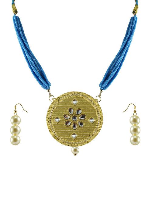 multi colored brass pendants and earring - 18797790 - Very Small Image - 1