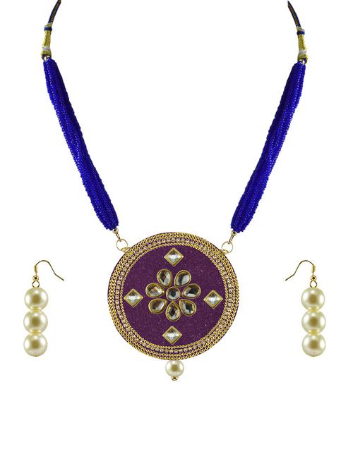 multi colored brass pendants and earring - 18797799 - Very Small Image - 1