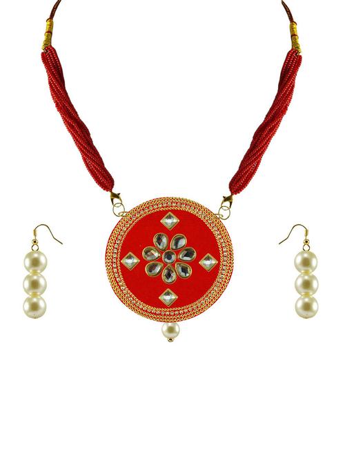 multi colored brass pendants and earring - 18797815 - Very Small Image - 1