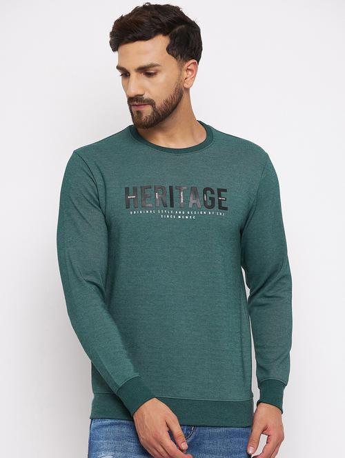 green coloured regular sweatshirt - 18801243 - Very Small Image - 1
