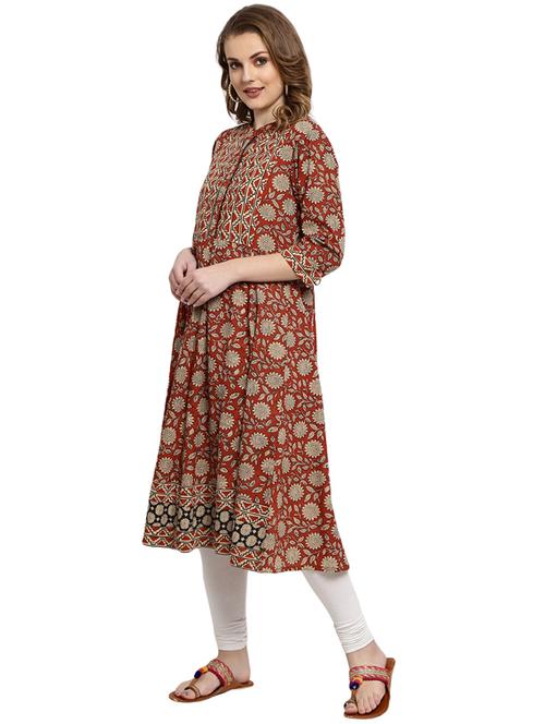 women's straight kurta - 18801732 - Very Small Image - 1