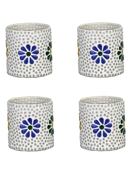 candle & tea light holder decorated with glass chips, colorful lighting effects, pack of 4 - 18801998 - Very Small Image - 1