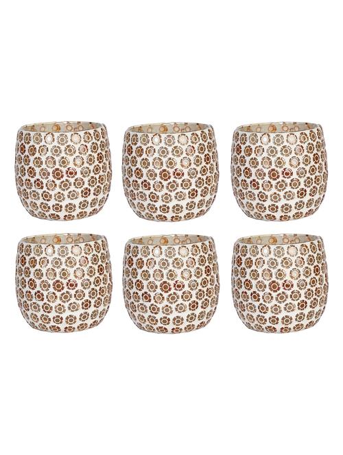 candle & tea light holder decorated with glass chips, colorful lighting effects, pack of 6 - 18802017 - Very Small Image - 1