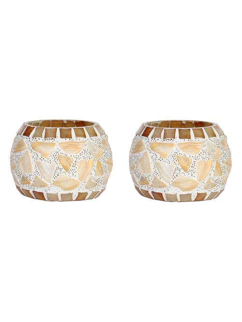 candle & tea light holder decorated with glass chips, colorful lighting effects, pack of 2 - 18802054 - Very Small Image - 1
