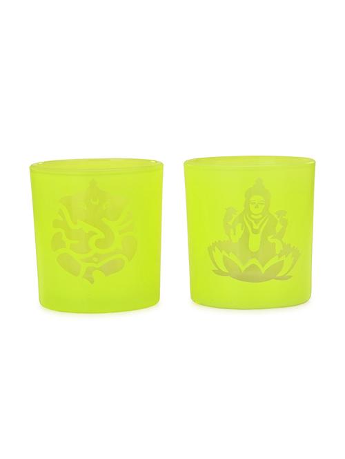 candle & tea light holder decorated with glass chips, colorful lighting effects - 18802193 - Very Small Image - 1