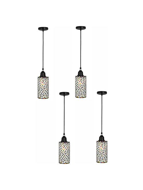 decorative colorful pendant hanging ceiling lamp ornamented with colorful chips & beads with magical effects, pack of 4 lamps - 18802692 - Very Small Image - 1
