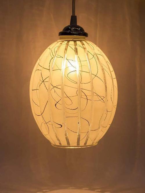 hanging pendant ceiling light lamp colorful glass shade with fitting & fixture - 18802711 - Very Small Image - 1