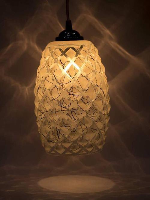 hanging pendant ceiling light lamp colorful glass shade with fitting & fixture - 18802735 - Very Small Image - 1