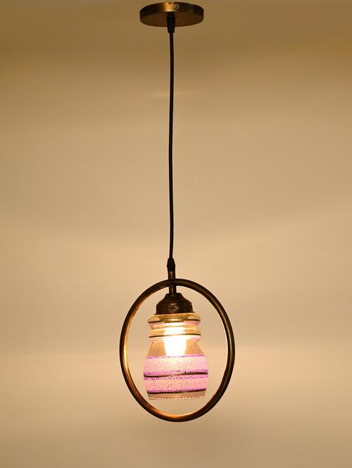 stylish round pendant ceiling lamp light for home indoor ,blue, clear, pack of 4 lamps - 18802740 - Very Small Image - 1