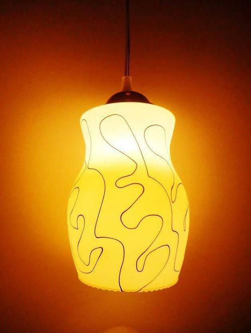 hanging pendant ceiling light lamp colorful glass shade with fitting & fixture - 18802747 - Very Small Image - 1