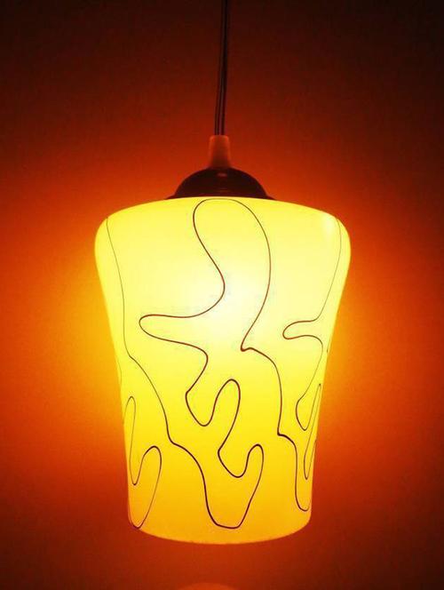 hanging pendant ceiling light lamp colorful glass shade with fitting & fixture - 18802750 - Very Small Image - 1