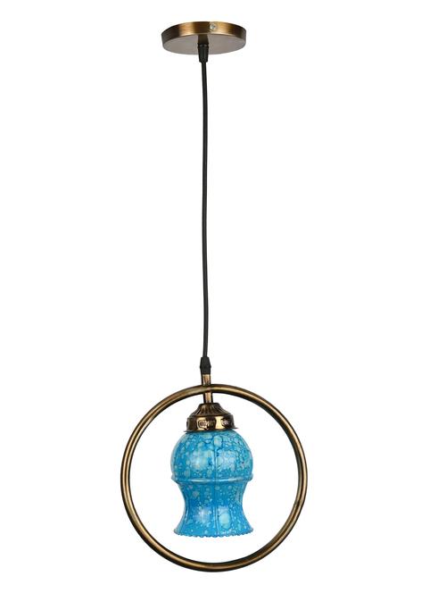 stylish round pendant ceiling lamp light for home indoor ,blue, white, pack of 2 lamps - 18802808 - Very Small Image - 1