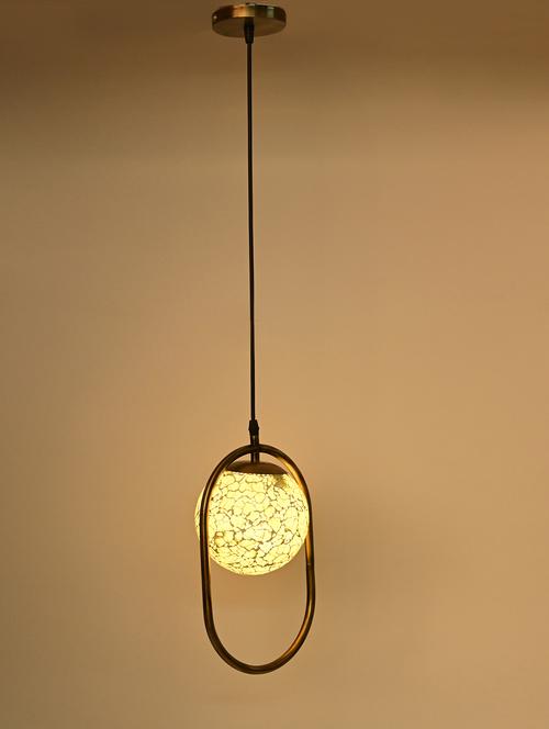decorative oval type hanging mosaic ceiling light/ lamp with colorful glass shade, pack of 4 lamps - 18802898 - Very Small Image - 1