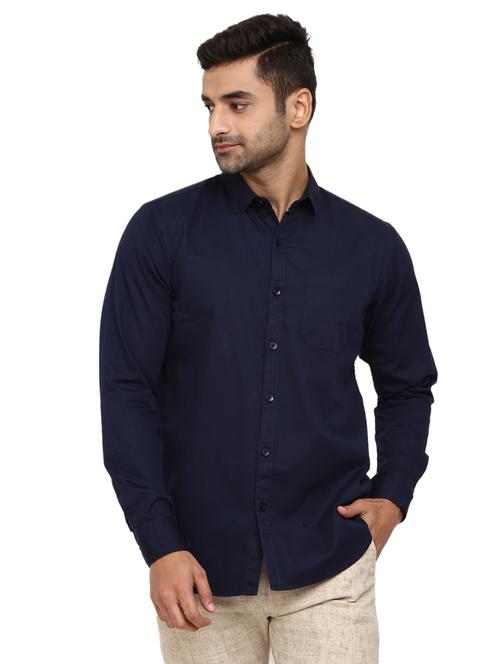 mens solid casual shirt - 18803069 - Very Small Image - 1