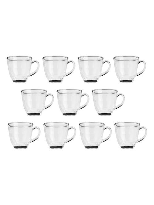 designer & stylish transparent tea/coffee cup, glass, 180 ml, pack of- 11 - 18803173 - Very Small Image - 1