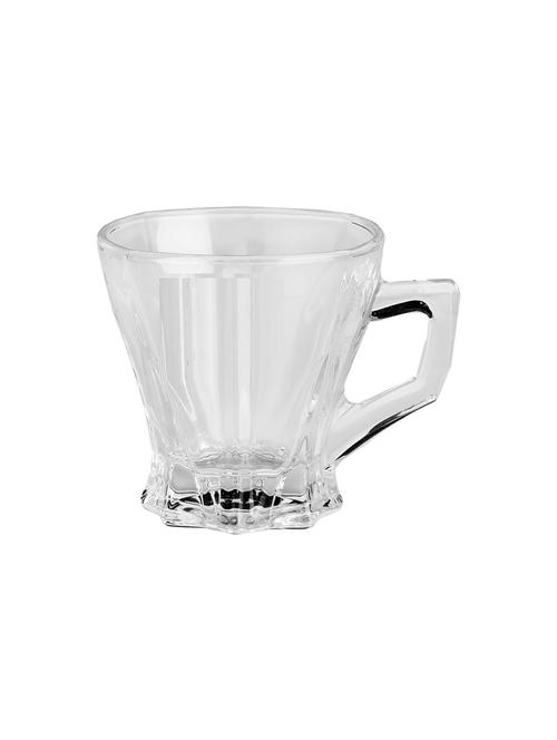 designer & stylish transparent tea/coffee cup, glass, 180 ml, pack of- 1 - 18803175 - Very Small Image - 1