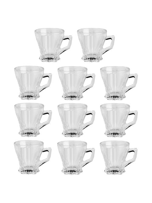 designer & stylish transparent tea/coffee cup, glass, 180 ml, pack of- 11 - 18803185 - Very Small Image - 1