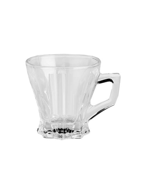 designer & stylish transparent tea/coffee cup, glass, 180 ml, pack of- 1 - 18803235 - Very Small Image - 1