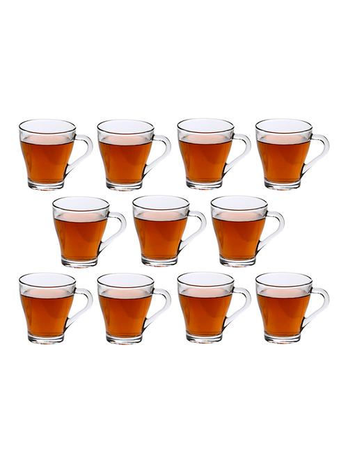 designer & stylish transparent tea/coffee cup, glass, 180 ml, pack of- 11 - 18803281 - Very Small Image - 1