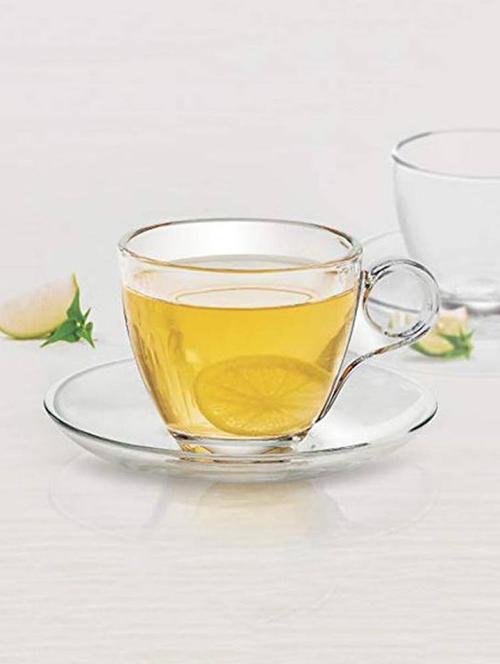 designer & stylish transparent tea/coffee cup, glass, pack of 2 - 18803327 - Very Small Image - 1
