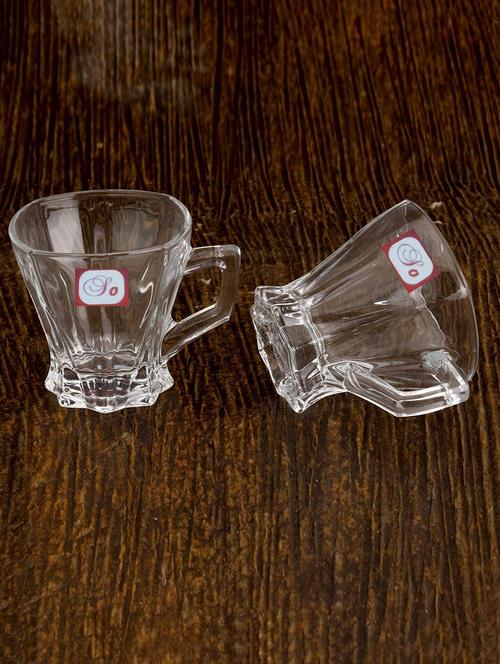 designer & stylish transparent tea/coffee cup, glass, pack of 2 - 18803328 - Very Small Image - 1