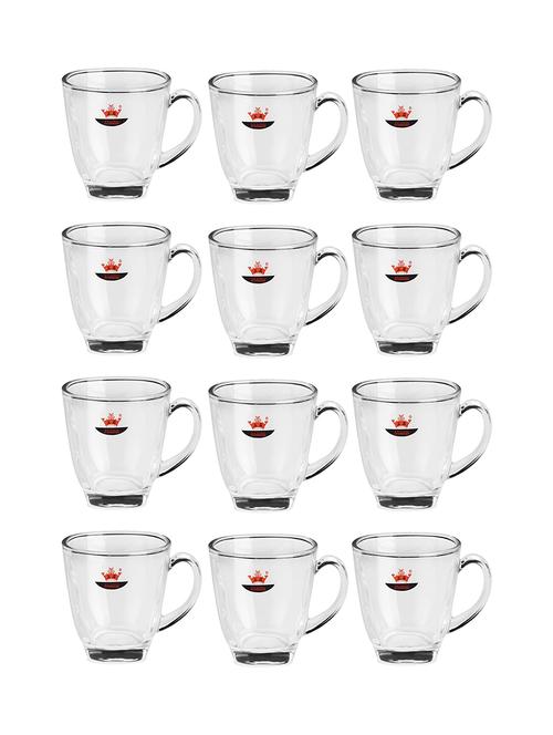 designer & stylish transparent tea/coffee cup, glass, pack of 12 - 18803340 - Very Small Image - 1