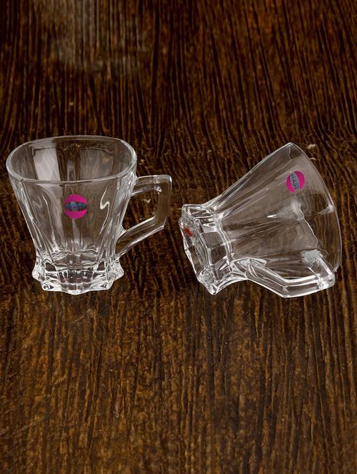 designer & stylish transparent tea/coffee cup, glass, pack of 2 - 18803343 - Very Small Image - 1
