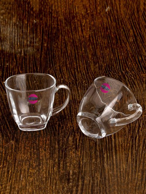 designer & stylish transparent tea/coffee cup, glass, pack of 2 - 18803344 - Very Small Image - 1