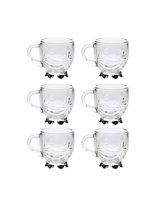 designer & stylish transparent tea/coffee cup, glass, pack of 6 - 18803351 - Very Small Image - 1