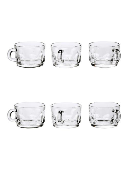 designer & stylish transparent tea/coffee cup, glass, pack of 6 - 18803356 - Very Small Image - 1