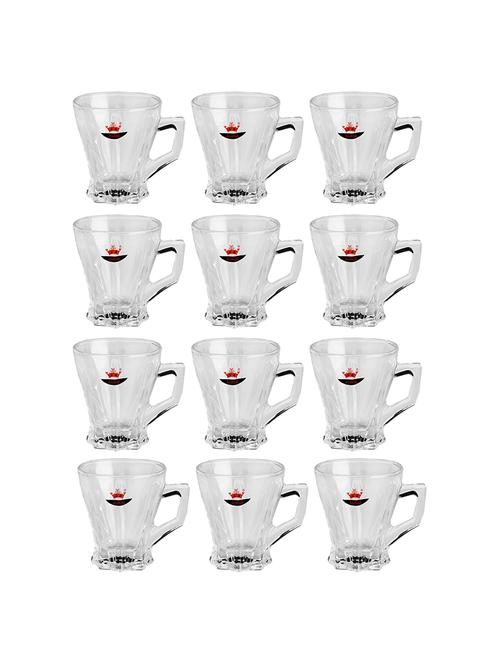 designer & stylish transparent tea/coffee cup, glass, pack of 12 - 18803363 - Very Small Image - 1