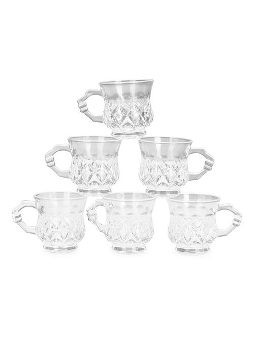 designer & stylish transparent tea/coffee cup, glass, pack of 6 - 18803370 - Very Small Image - 1