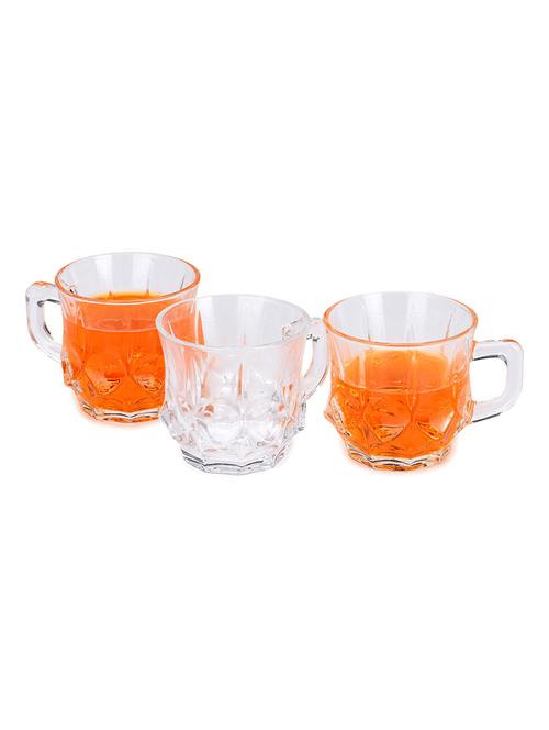 designer & stylish transparent tea/coffee cup, glass, pack of 3 - 18803371 - Very Small Image - 1