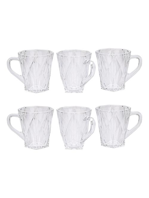 designer & stylish transparent tea/coffee cup, glass, pack of 6 - 18803394 - Very Small Image - 1