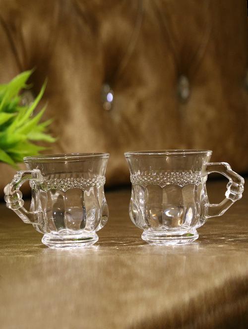 designer & stylish transparent tea/coffee cup, glass, pack of 2 - 18803395 - Very Small Image - 1