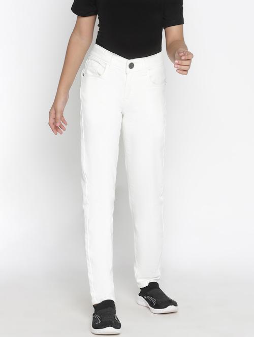 girls solid slim fit jeans - 18803489 - Very Small Image - 1