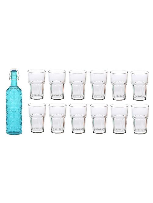 water milk serving and storing bottle and glass set - 18805433 - Very Small Image - 1