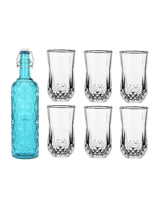 water milk serving and storing bottle and glass set - 18805577 - Very Small Image - 1